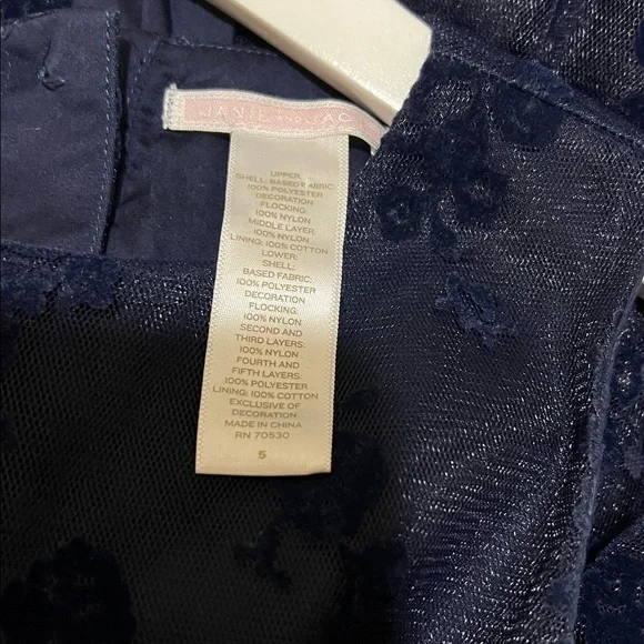 Vintage Janie and Jack Opulent Opera Floral Flocked Tulle Dress size 5 - Picture 8 of 11